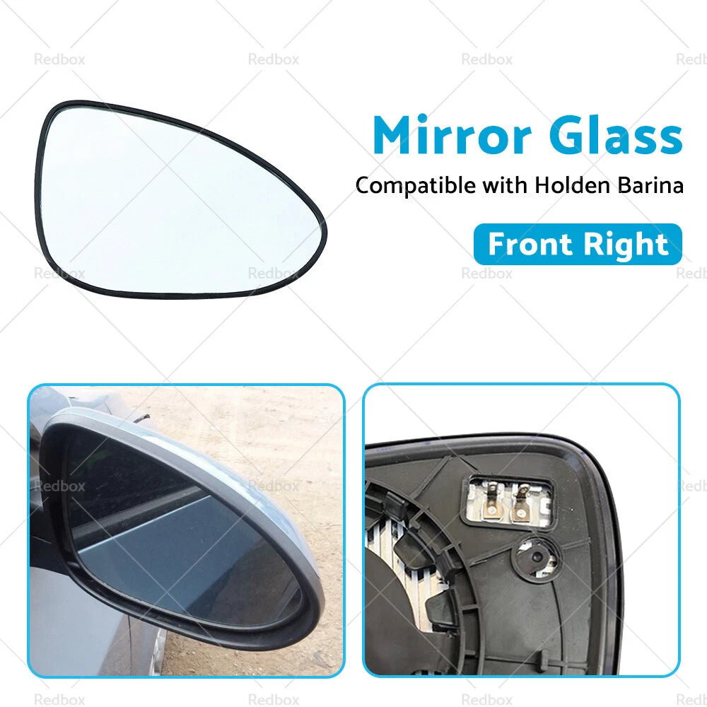 Right Side Mirror Glass for Holden Barina (2011–Present) Heated Convex