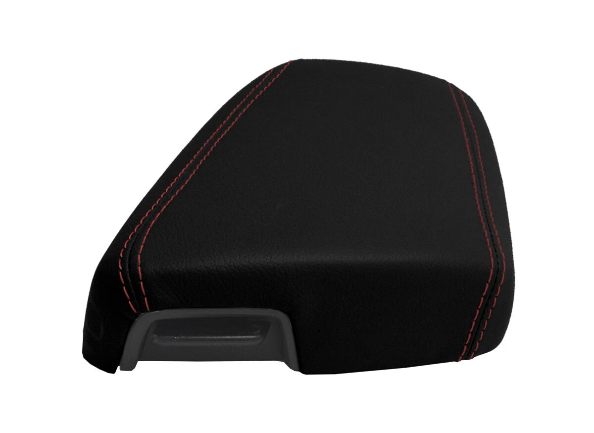 Center Console Lid Armrest Cover for Kia Optima (2011–2015) Red Stitch