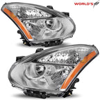 Clear Headlights for Nissan Rogue (2008–2013) Clear Chrome Left+Right