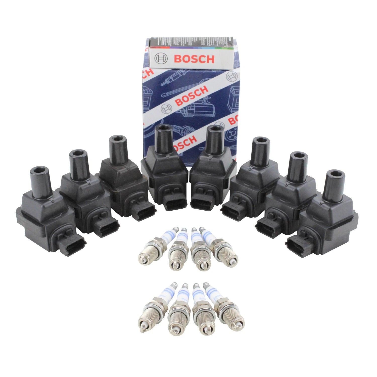 Set of 8 Ignition Coils & 8 Spark Plugs for Mercedes W129 W140 W210 V8