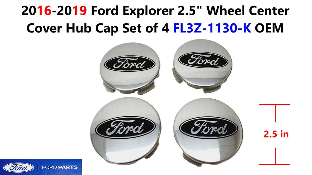 Set of 4 Wheel Center Cover Hub Caps for Ford Explorer (2016–2019) FL3Z-1130-K