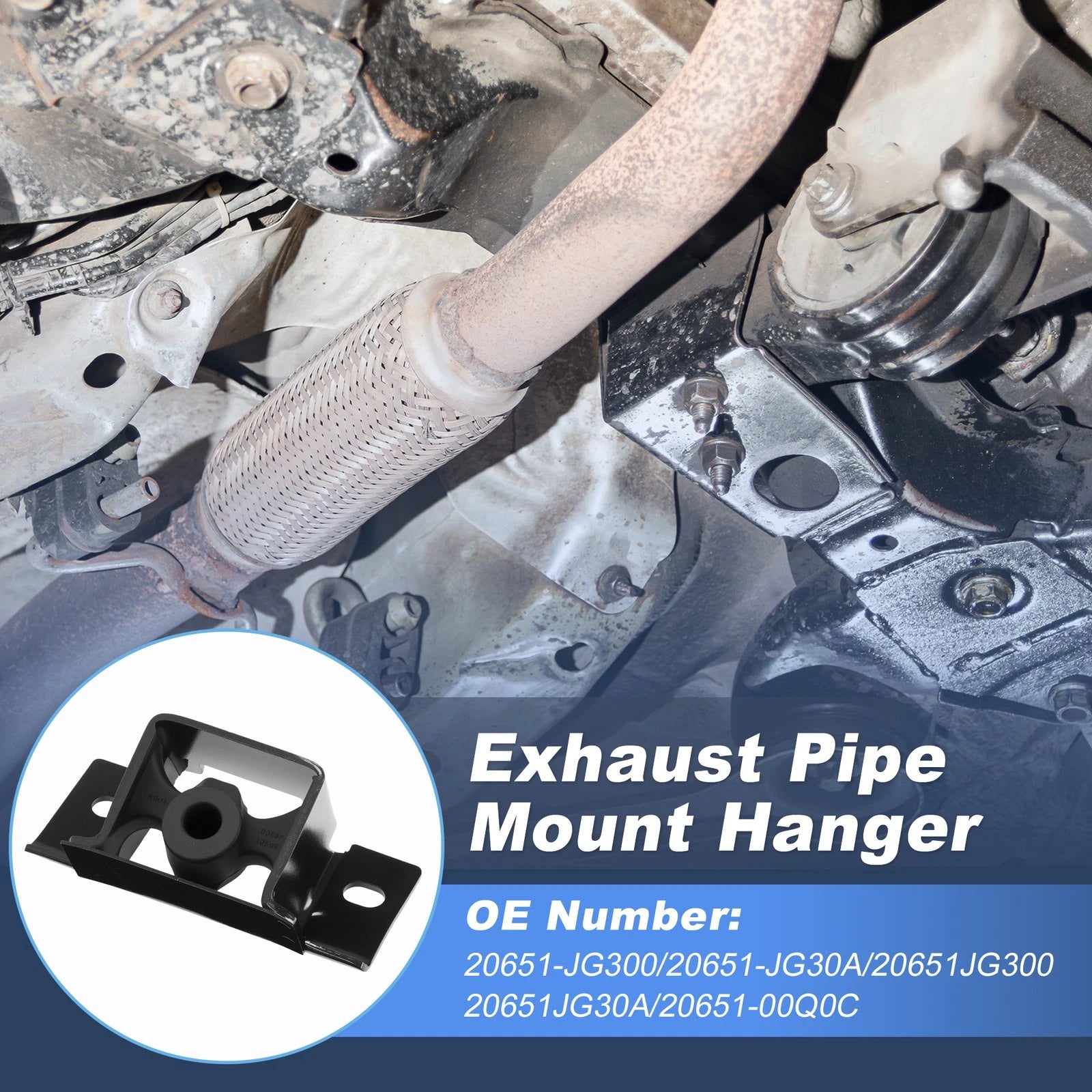 Front Exhaust Pipe Mount Insulator Hanger for Nissan Rogue (2008–2021) 20651-JG300