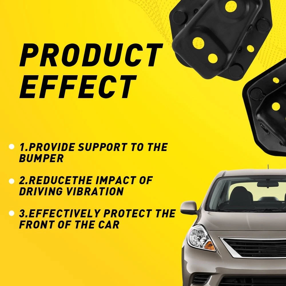Set of 2 Bumper Reinforcement Brackets for Nissan Versa Note (2014–2019)