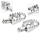 MX Style Wide Foot Pegs for Harley Softail (2018–2023) Chrome