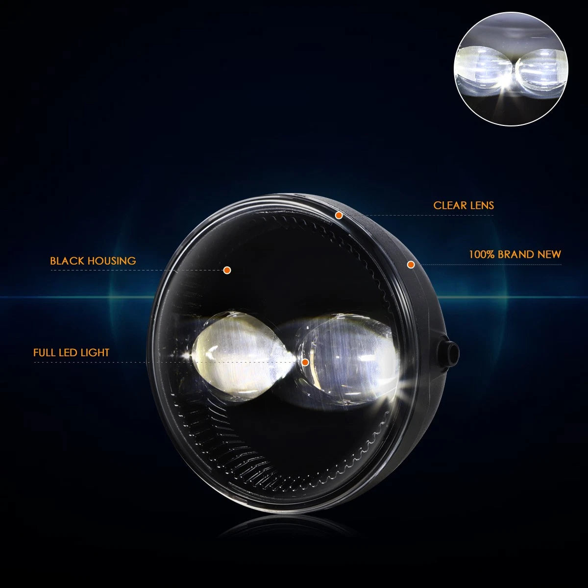 Full LED Front Bumper Projector Fog Lights for Ford F150 (2011–2014)