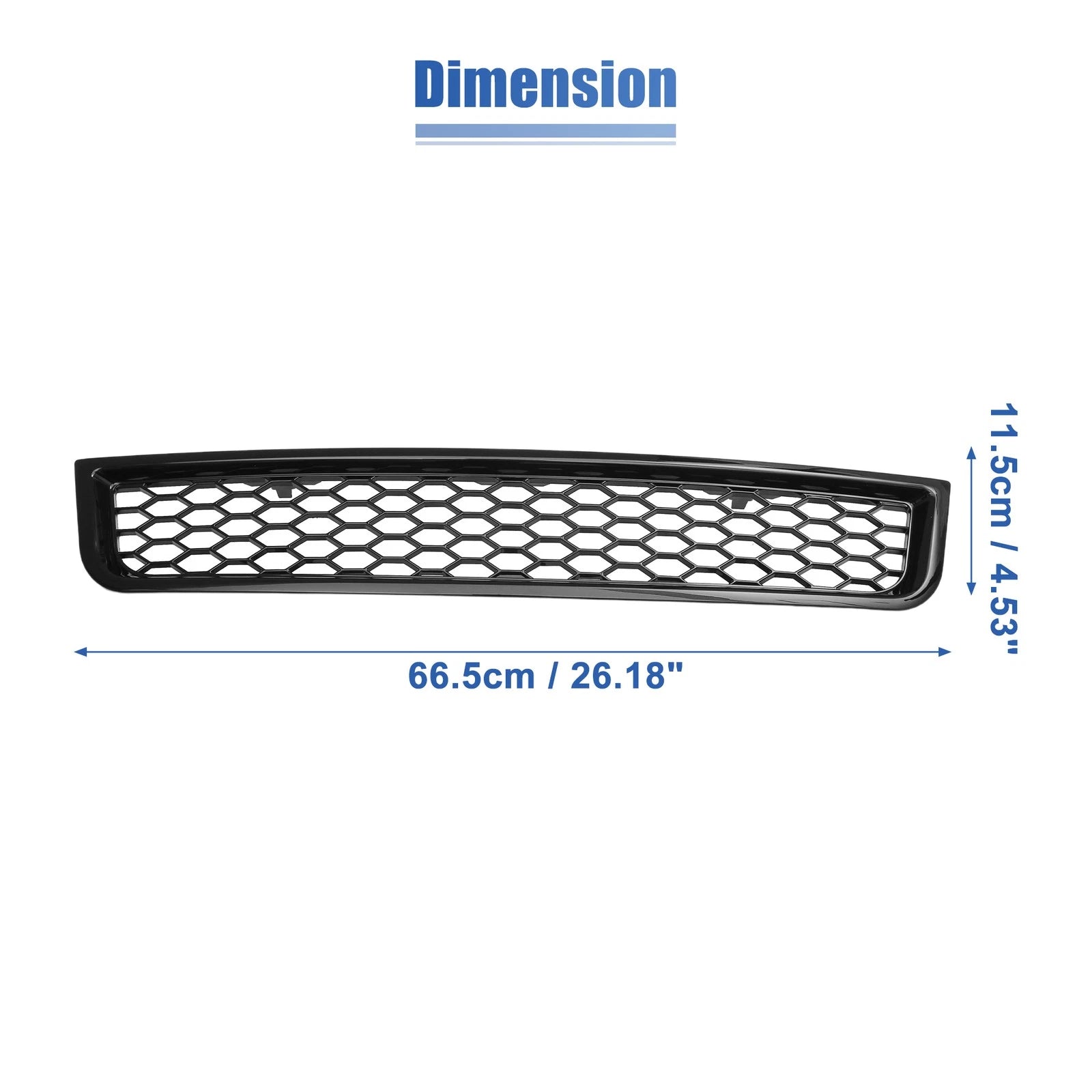 Front Bumper Grille for Audi A4 B6 Sedan (2002–2005) No. 8E0807647 Black Plastic