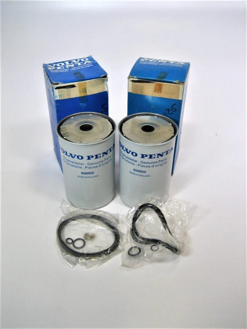 2X Fuel Filters for Volvo Penta D/MD Series Diesel Engine (OEM 858202)