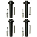 Set of 4 NGK Laser Iridium Spark Plugs & Coil Boots for HHR Grand Am Vue (2006–2009)