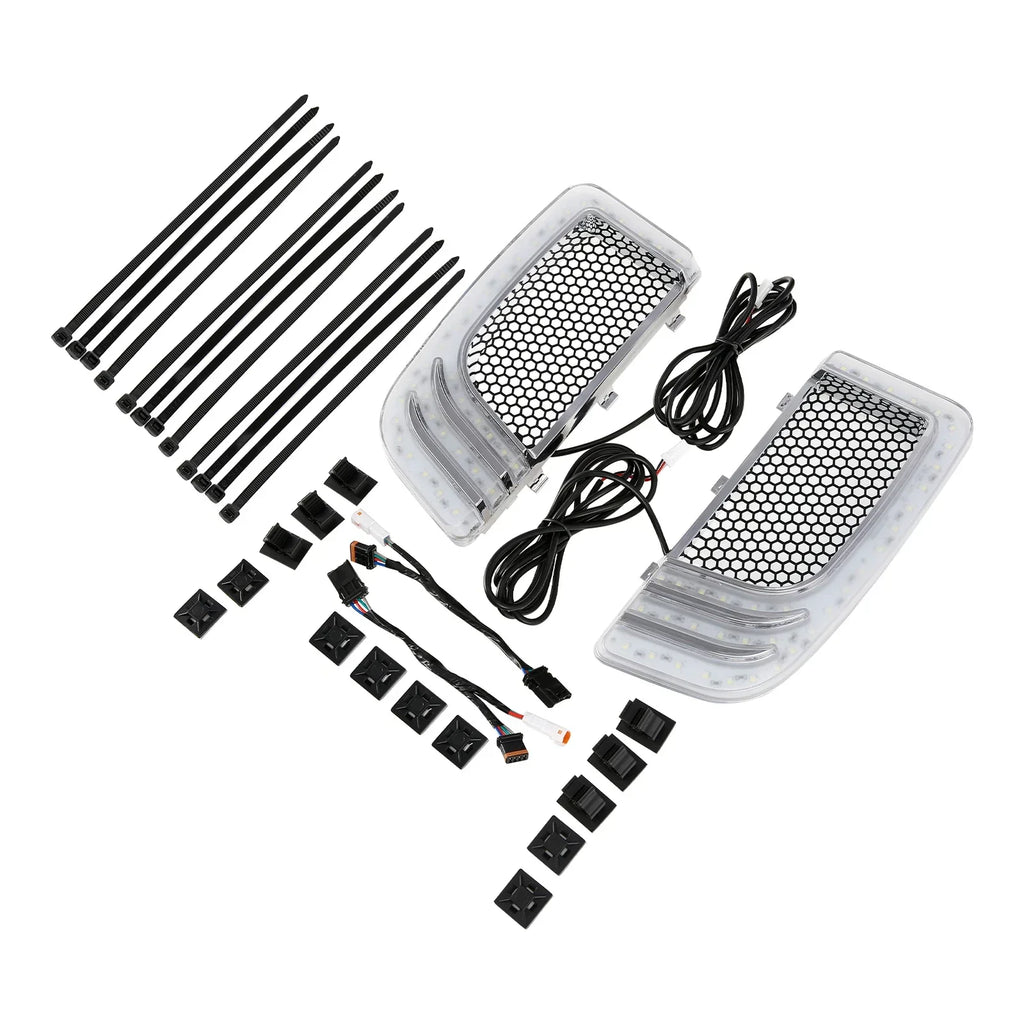 Vented Fairing Speaker Pod Grill Signal Light for Harley Touring (2014-2024)