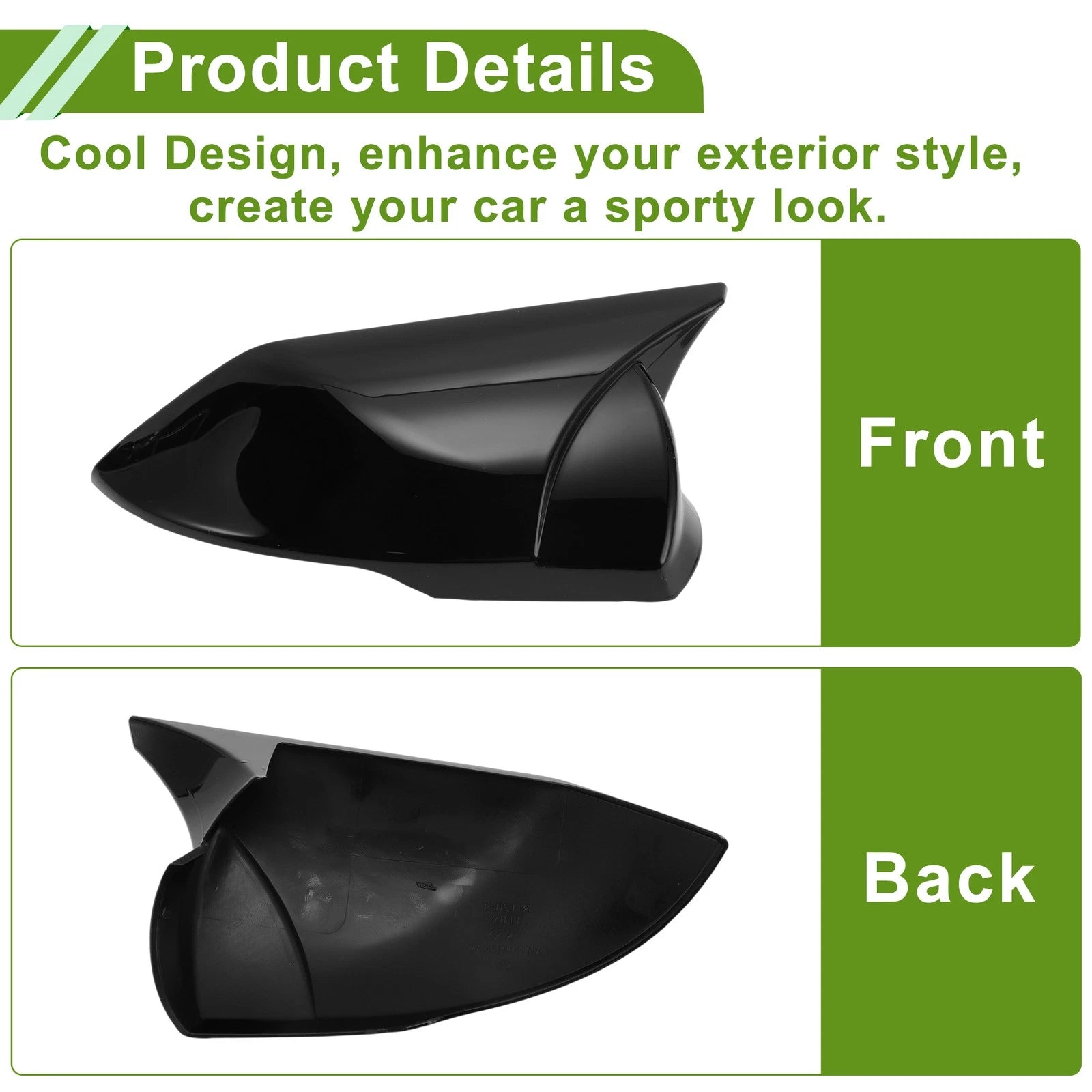 Set of 2 Side Mirror Cover Caps for Hyundai Elantra (2021–2024)