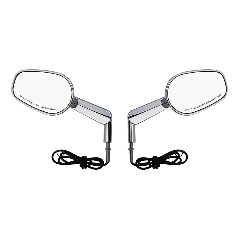 Chrome Rear View Mirrors & LED Turn Signals for Harley V Rod VRSCF (2007–2017)