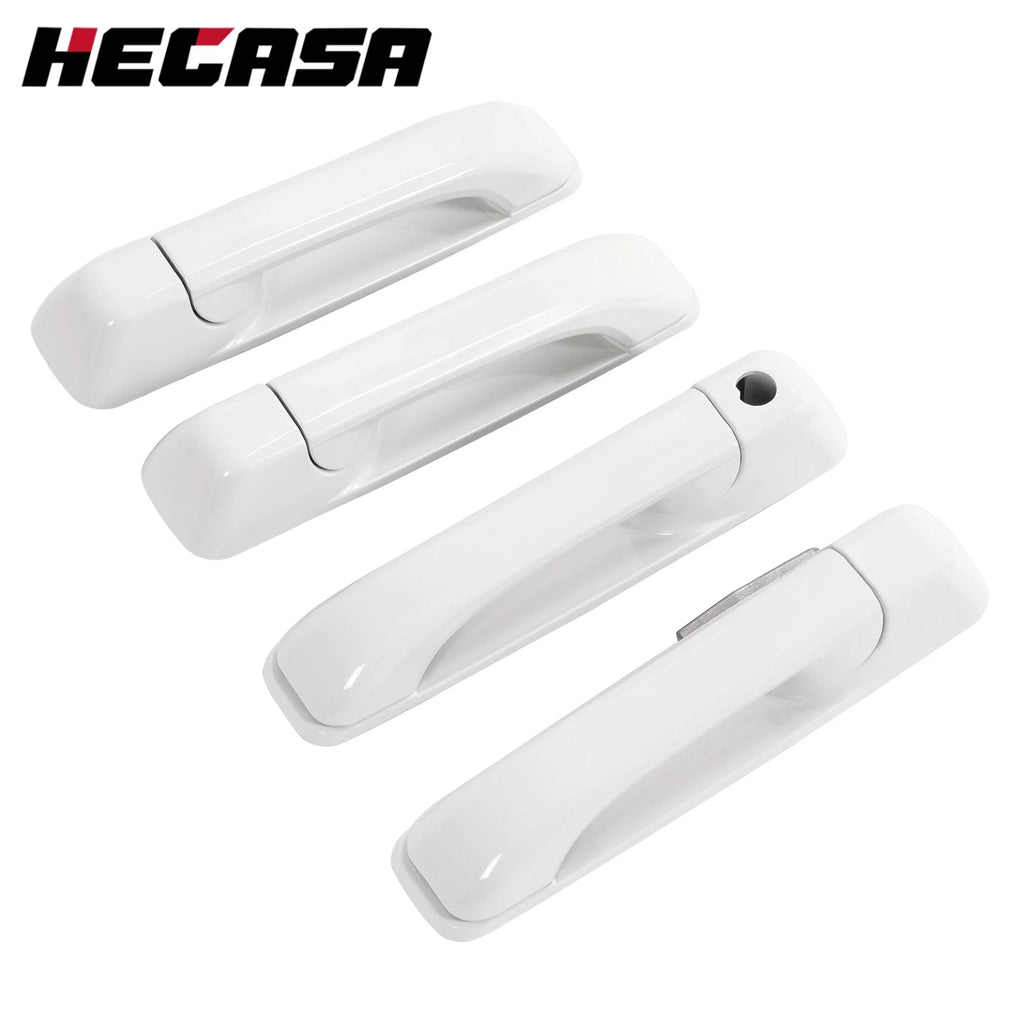 Set of 4 Exterior White Door Handles for Dodge Ram 1500 (2009–2024) / 3500 (2011–2025)