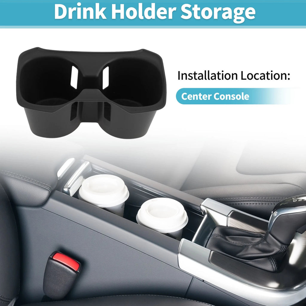 Center Console Cup Holder Organizer for Toyota RAV4 (2019–2021) TPE Black