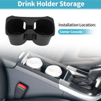 Center Console Cup Holder Organizer for Toyota RAV4 (2019–2021) TPE Black