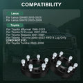 2X Wheel Spacers 6x5.5 1.25" 12x1.5 for Toyota 4Runner Tacoma Tundra Sequoia (2003–2023)