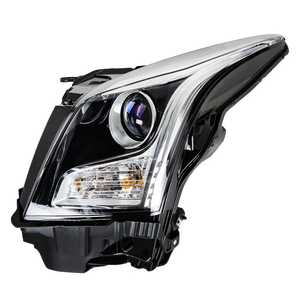 Driver Side Headlight for Cadillac ATS (2013–2018) Halogen Projector Chrome
