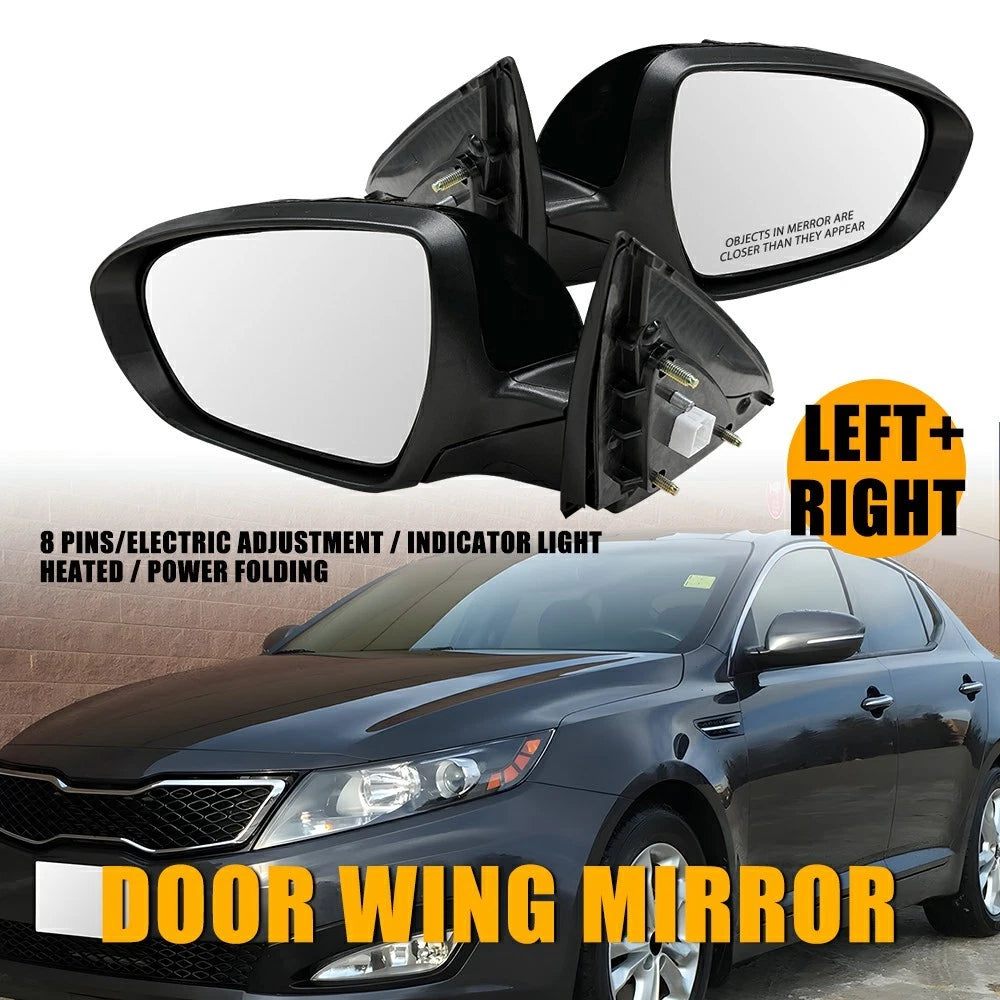 Pair Power Folding Heated Door Mirrors for Kia Optima (2012–2013)