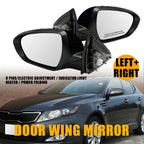 Pair Power Folding Heated Door Mirrors for Kia Optima (2012–2013)