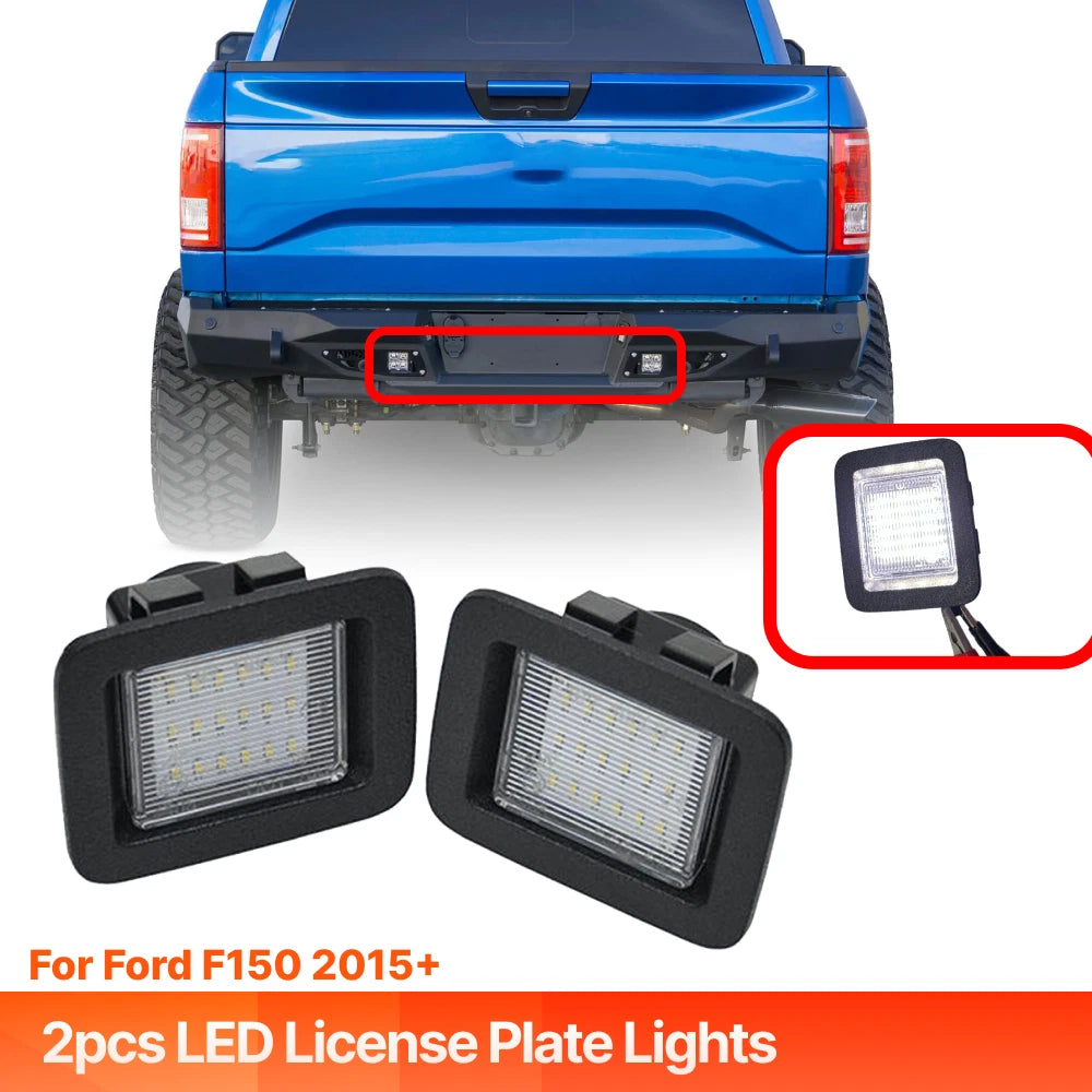 Full LED White Number Plate Light Replacement for Ford F-150 (2015–2023)