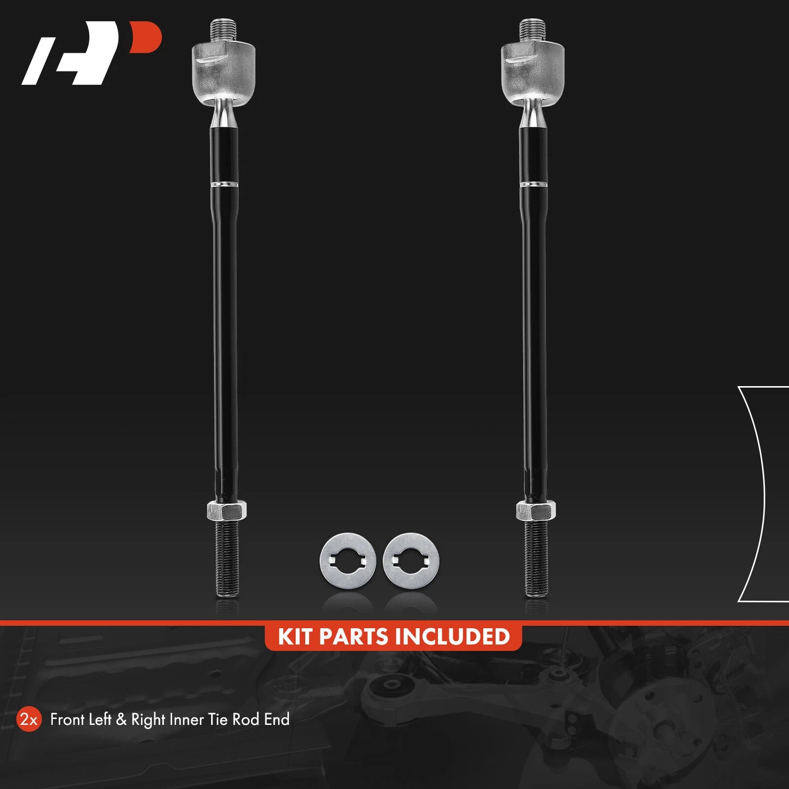 2X Front Inner Tie Rod End for Hyundai Elantra (2001-2006)