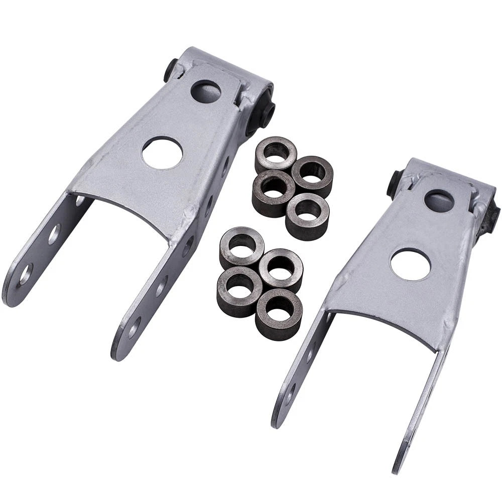 2" Rear Drop Shackles Kit for Chevy Silverado GMC Sierra 1500 (1988–2018)