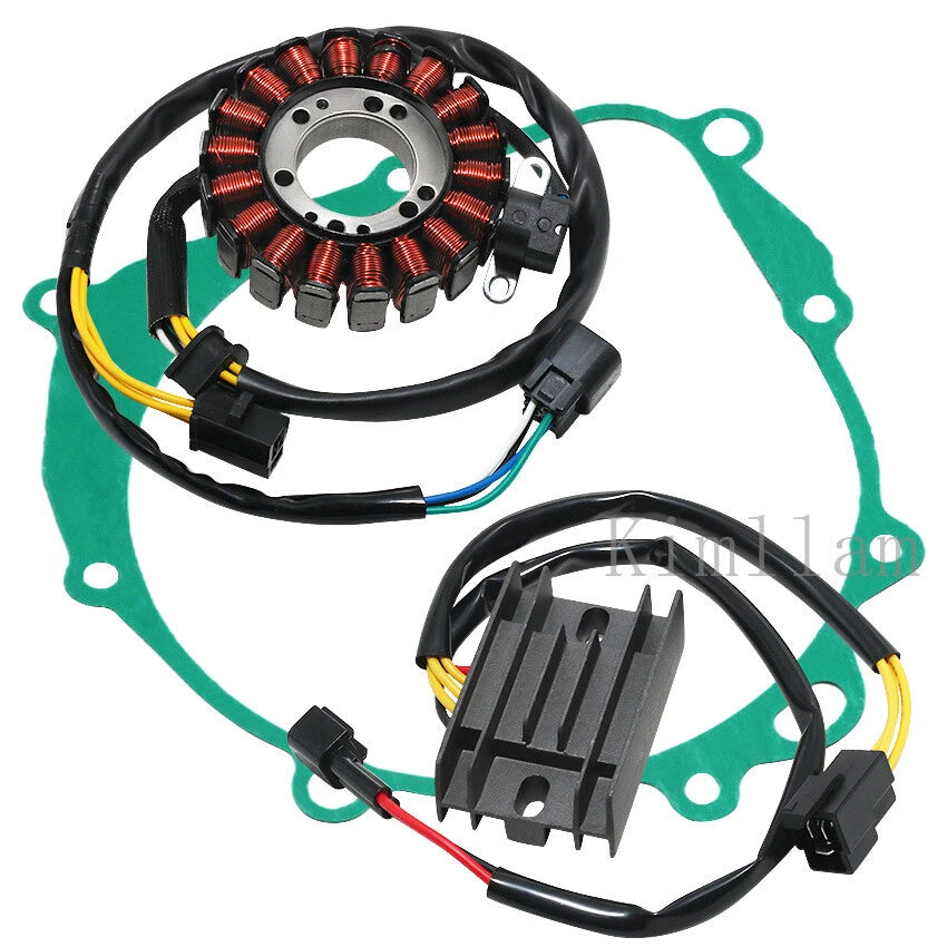 Stator Coil + Regulator Rectifier + Gasket for Suzuki DR-Z400E DR-Z400SM DR-Z400S (2000–2023)
