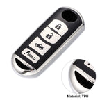 TPU Key Fob Cover Case for Mazda 3 (2014–2022) Silver Tone