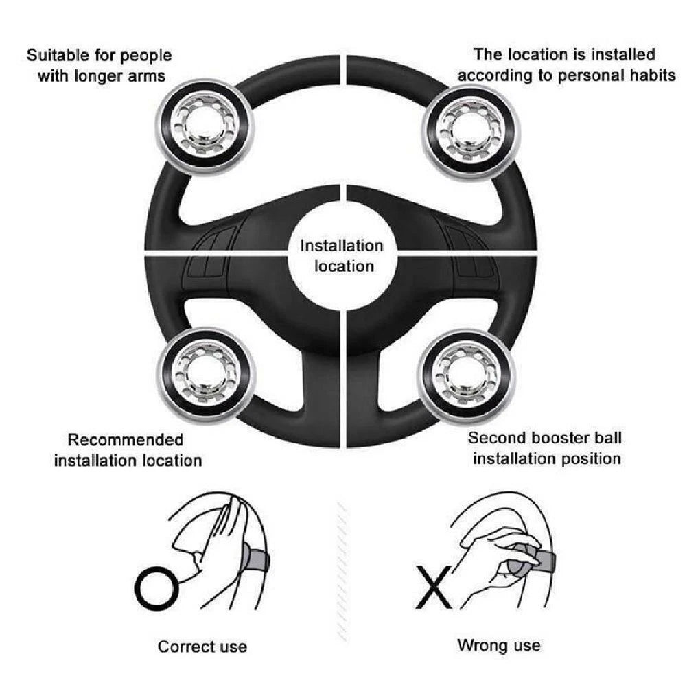 Steering Wheel Spinner for Universal Cars (1 Pc)