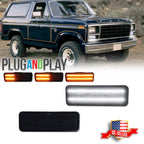 Smoked Switchback LED Parking Signal Lights for Ford Bronco F150 F250 F350 (1980–1986)
