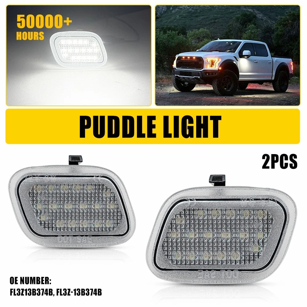 2X LED Tow Mirror Courtesy Light FL3Z13B374B for F-250 F-350 F-450 (2017–2022)