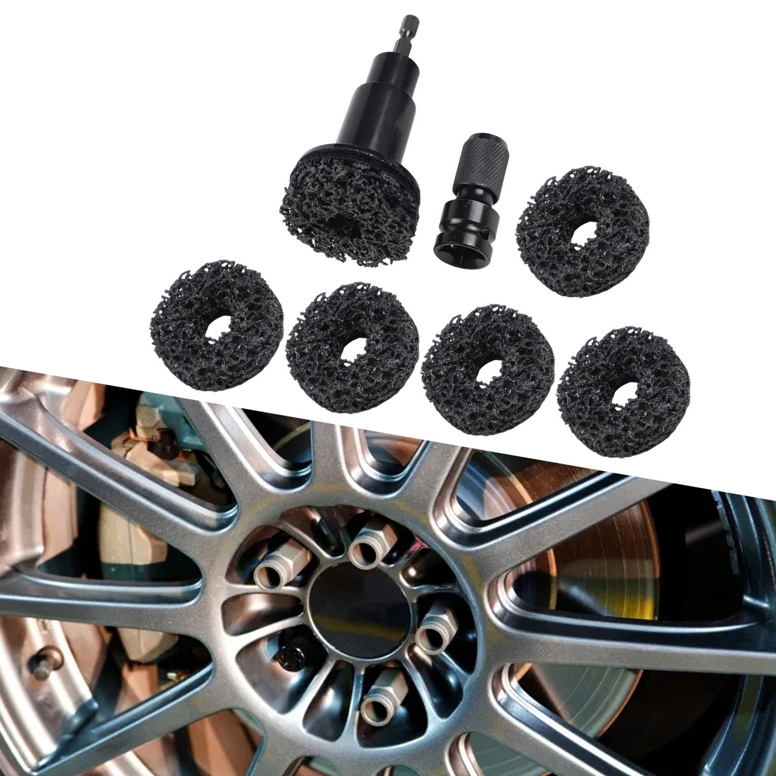 8PCS Hub and Brake Disc Rust Remover Tools for Cars (Universal)