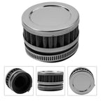 58-60mm Air Filter Cleaner Round Tapered for Motorcycle Silver Tone