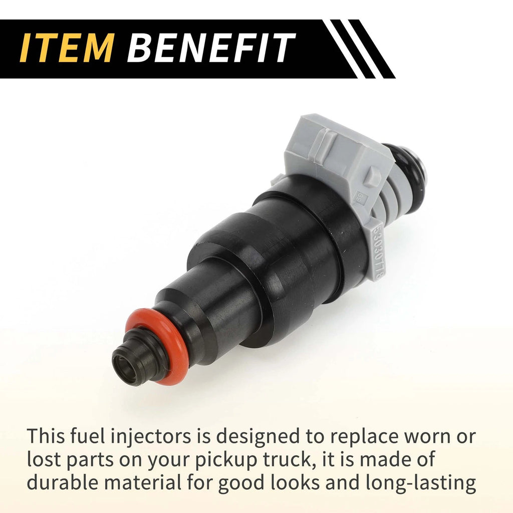 Fuel Injector for Dodge Ram 1500 (1996–1999) No. 53030778, 1 Hole, Black