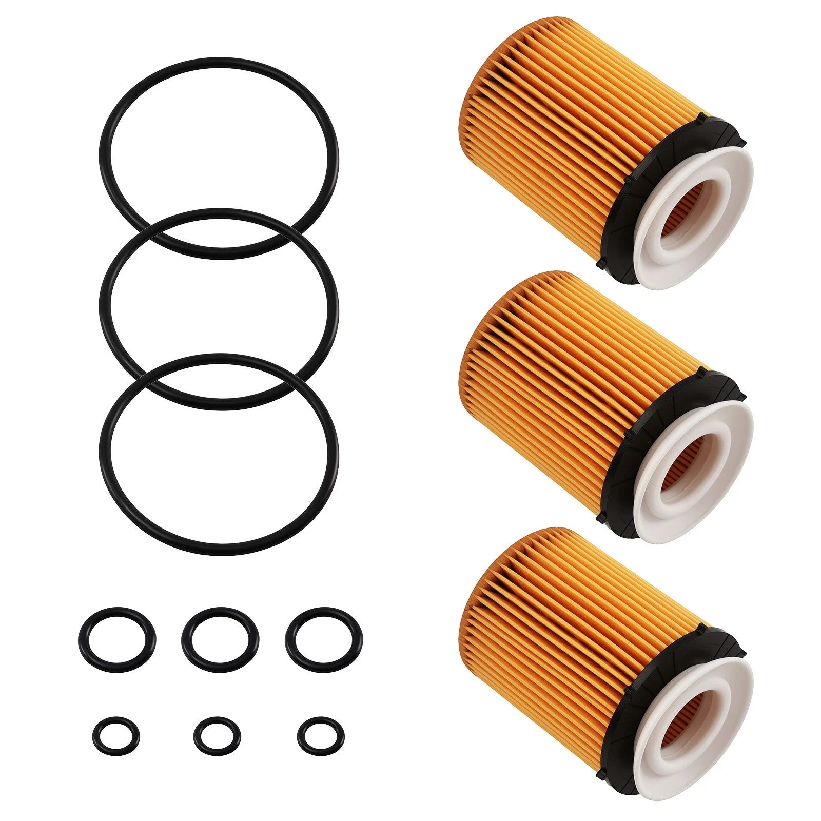 3X Oil Filter Element for Mercedes-Benz GLA250 GLC300 SLC300 (2015-2017)