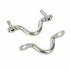 12 Pcs Stainless Steel Pad Eye Straps for Kayak Deck Loops