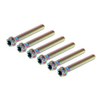 Set of 6 Titanium M8x45mm Torx Head Flange Screws for Motorcycle
