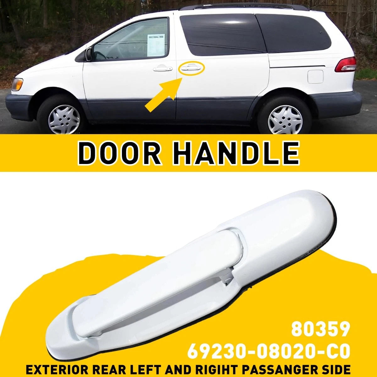 Outside Sliding Door Handle for Toyota Sienna (1998–2003)