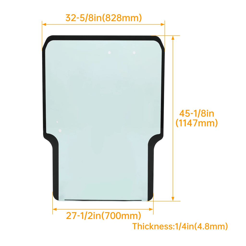 Clear Front Windshield Door Glass for Takeuchi TL8 TL10 TL130 TL150 (#0880865301)