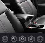 Leather Console Lid Armrest Cover for Ford Ranger (2019–2020) White Stitch
