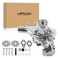 Chrome Water Pump for Chevrolet Small Block 283 305 350 (1969–1987) W/ Gasket Kit