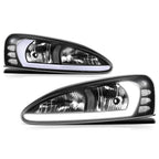 3D LED Tube DRL Headlights Assembly for Pontiac Grand Prix (2004–2008)