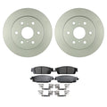 Set of 2 Bosch QuietCast Rear Rotors & Akebono ProACT Pads for Yukon XL