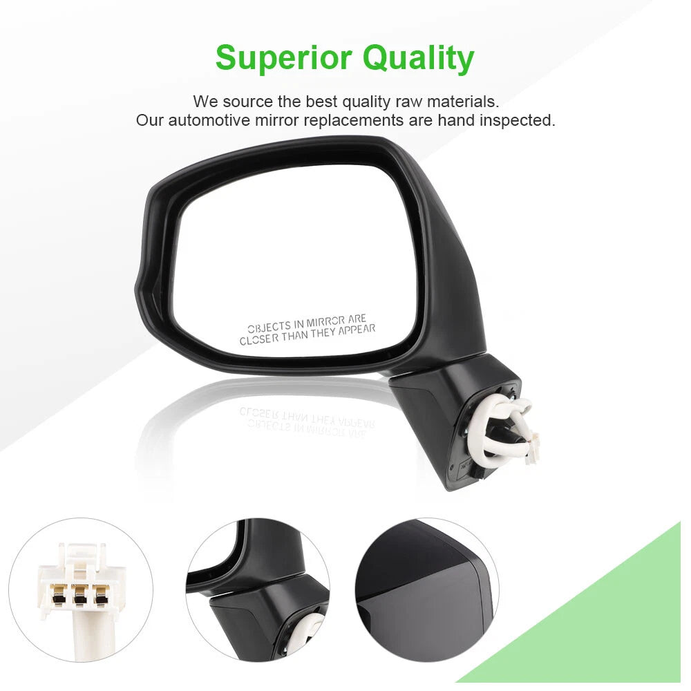 Driver Side Power Mirror 3Pin for Honda Civic (2012–2014) Textured Black