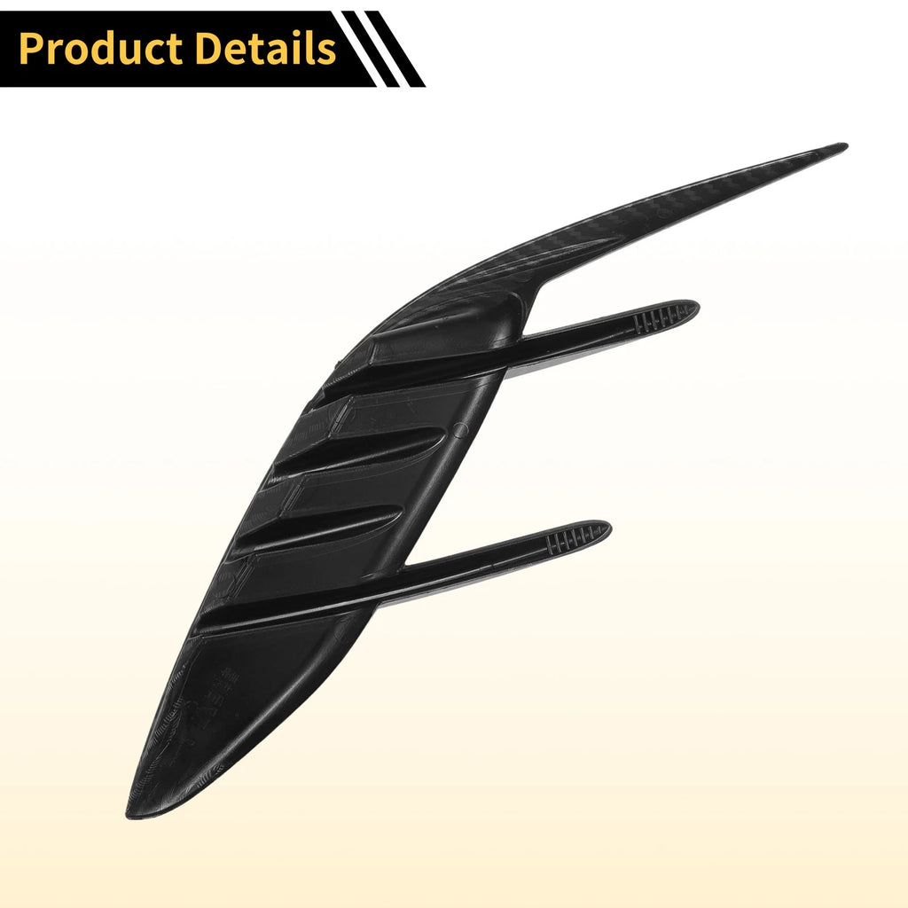 Set of 2 Rear Fog Light Cover Trim for Kia Stinger (2018–2023) Carbon Fiber Black