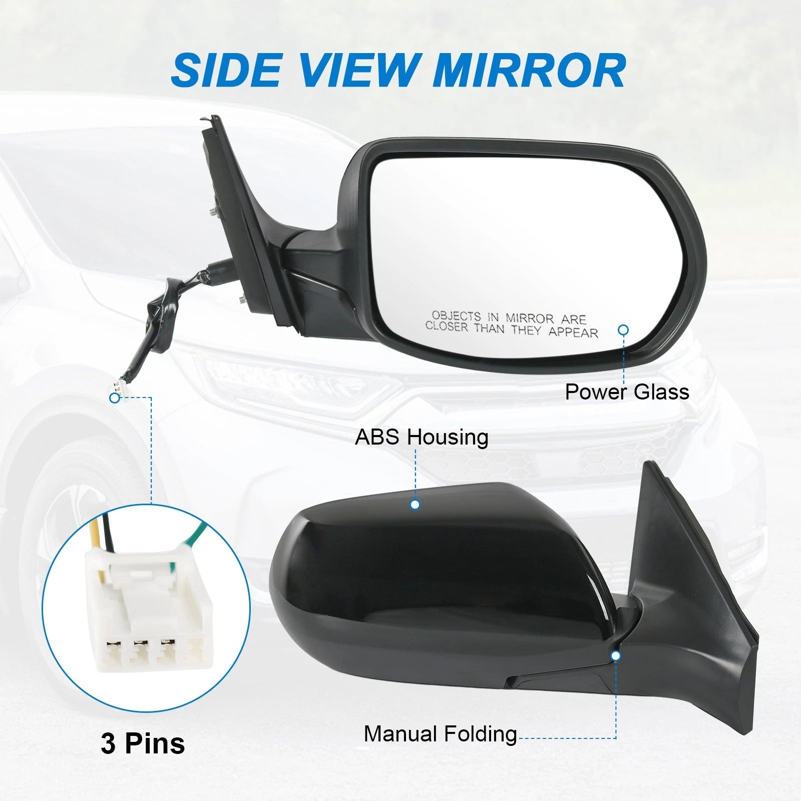 Right Passenger Side Power Mirror for Honda CR-V (2017-2022)