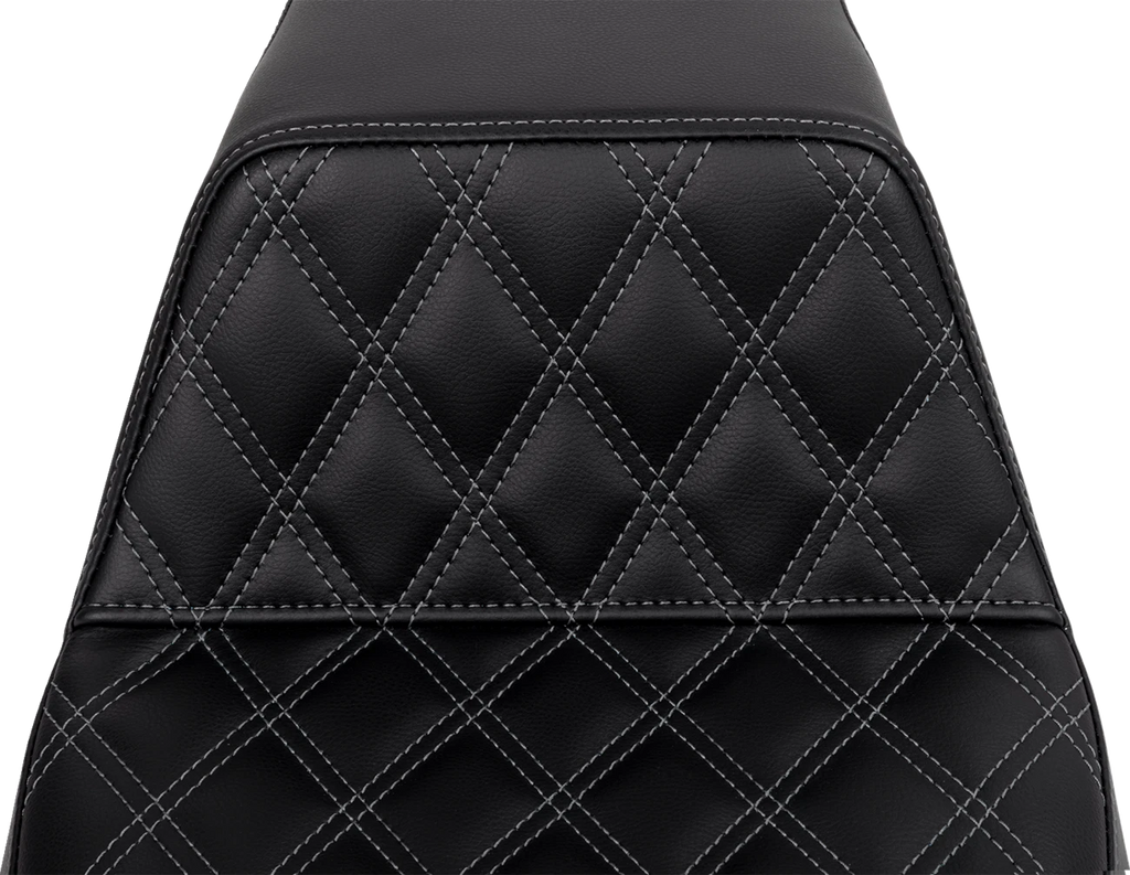 SADDLEMEN Step-Up Seat for FLH/FLT (2014–2023) - Dark Gray Stitch