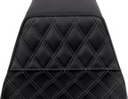 SADDLEMEN Step-Up Seat for FLH/FLT (2014–2023) - Dark Gray Stitch