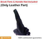 E Brake Boot for Ford Mustang (2015–2020) Blue Stitch Leather Synthetic