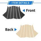 6 Pcs Door Pillar Window Trim for Hyundai Elantra (2017–2020) Carbon Fiber
