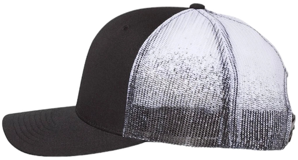 2X Kenworth Trucks Two Color Mesh Cap Black/White Fade